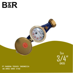 Water Meter BR 3/4 Inch DN20 Flow Meter Air Bersih